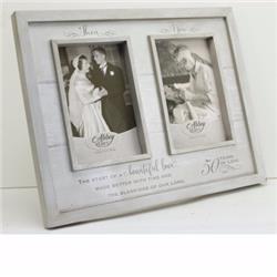 CA Gift  50th Anniversary-Then & Now Frame - Holds 4 x 6 in. Photo