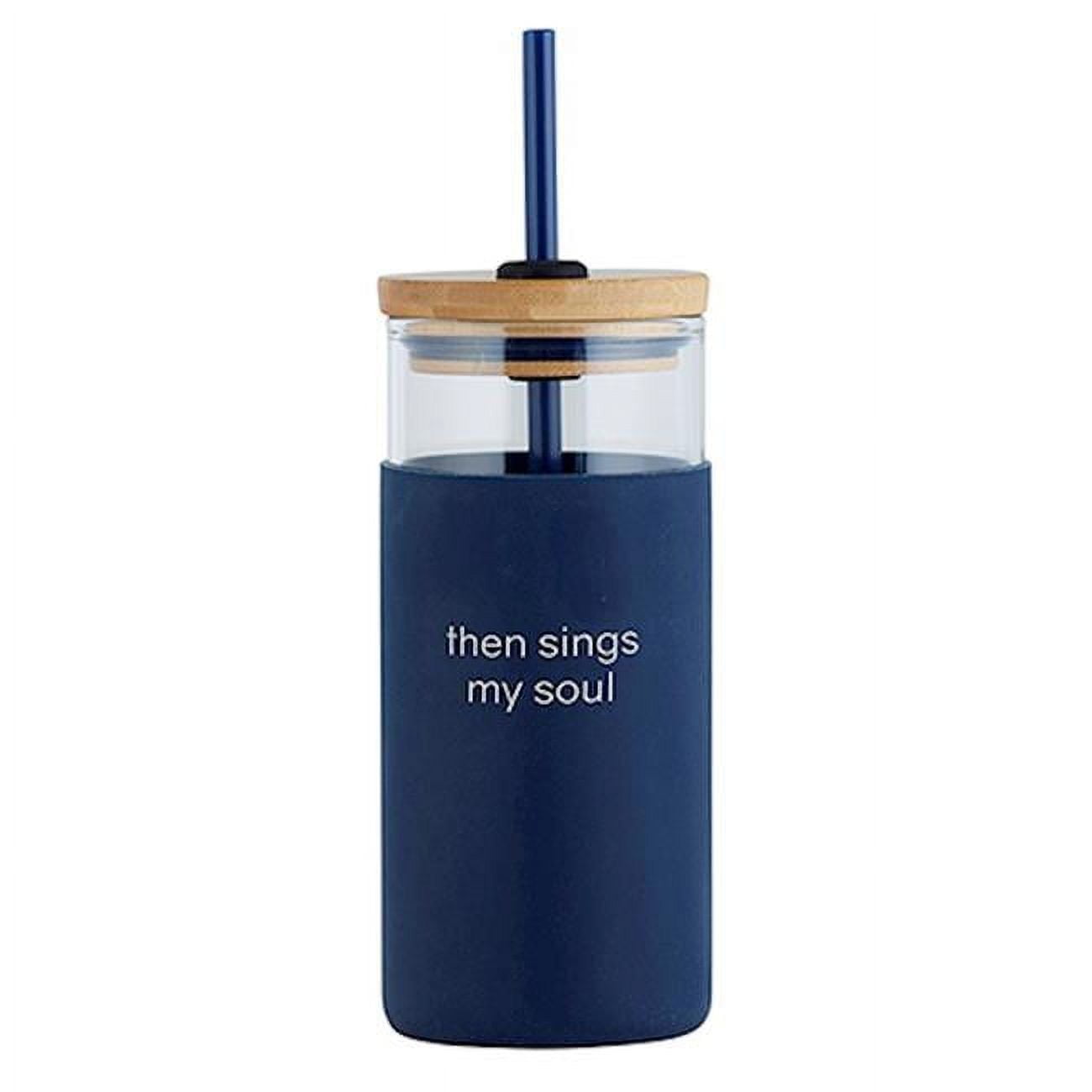 Picture of CB Gift 160493 18 oz Then Sings My Soul Glass Tumbler with Bamboo Lid & Straw