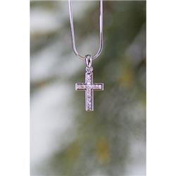 Necklace-Eden Merry Little Cross Pendant, Clear