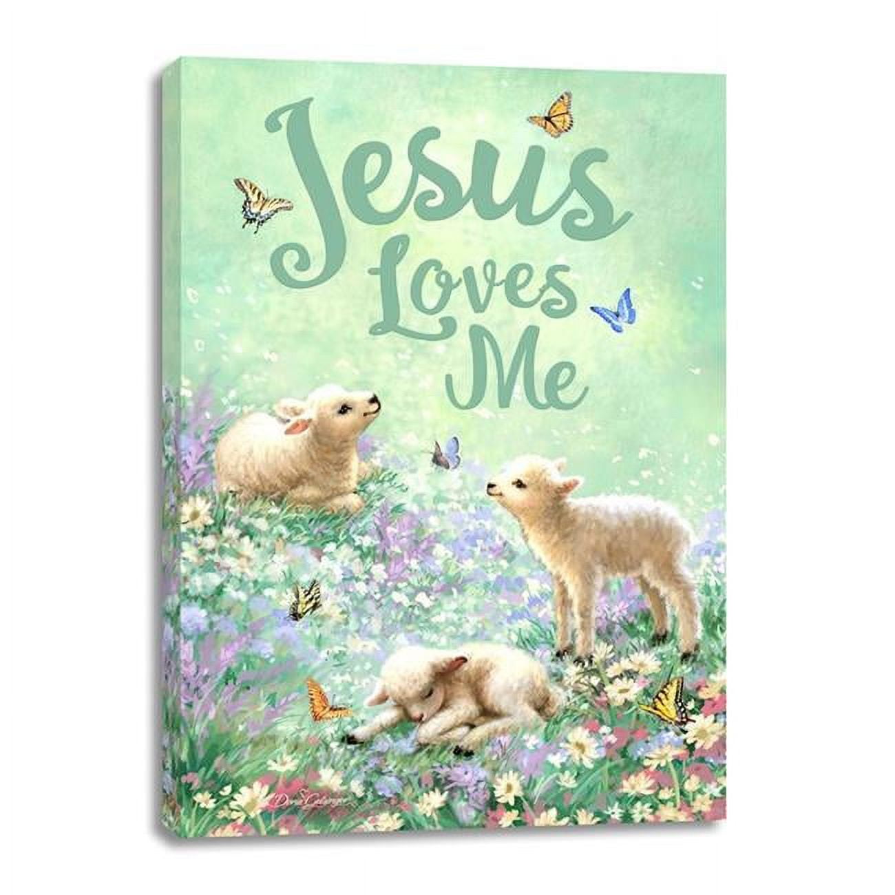 10 x 14 in. Jesus Loves Me Frameless Canvas