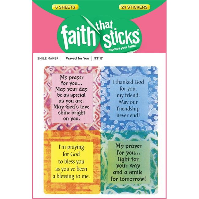 Sticker-I Prayed for You Faith That Stickers - 6 Sheets