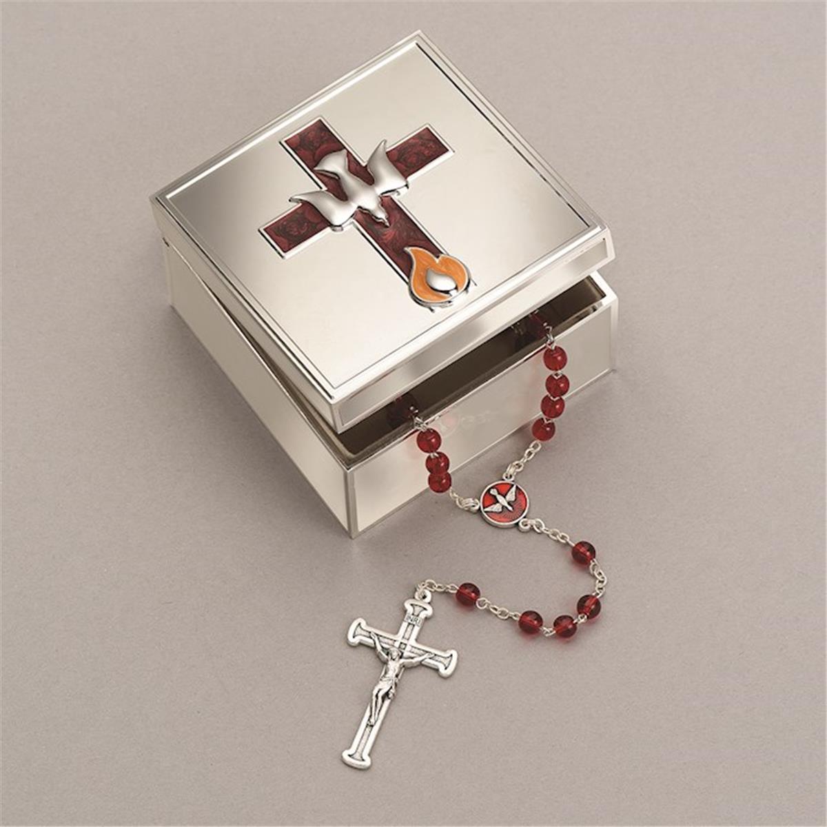 2.25 in. Confirmation-Cross & Dove Keepsake Box