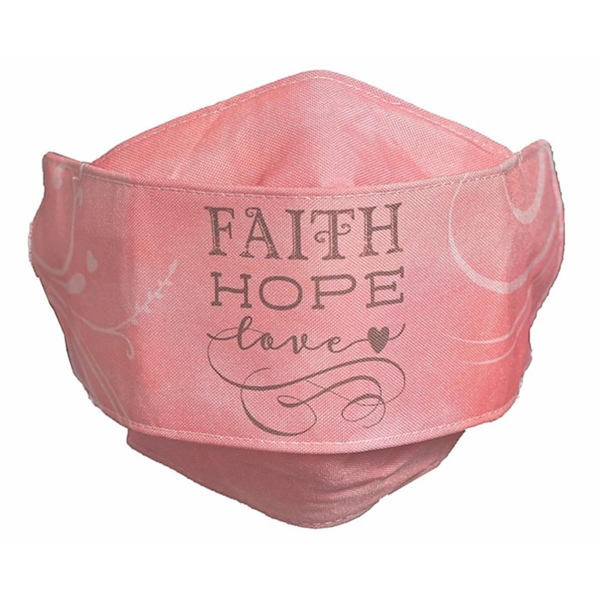 Picture of CA Gift 262711 Faith Hope Love-Pink Face Mask