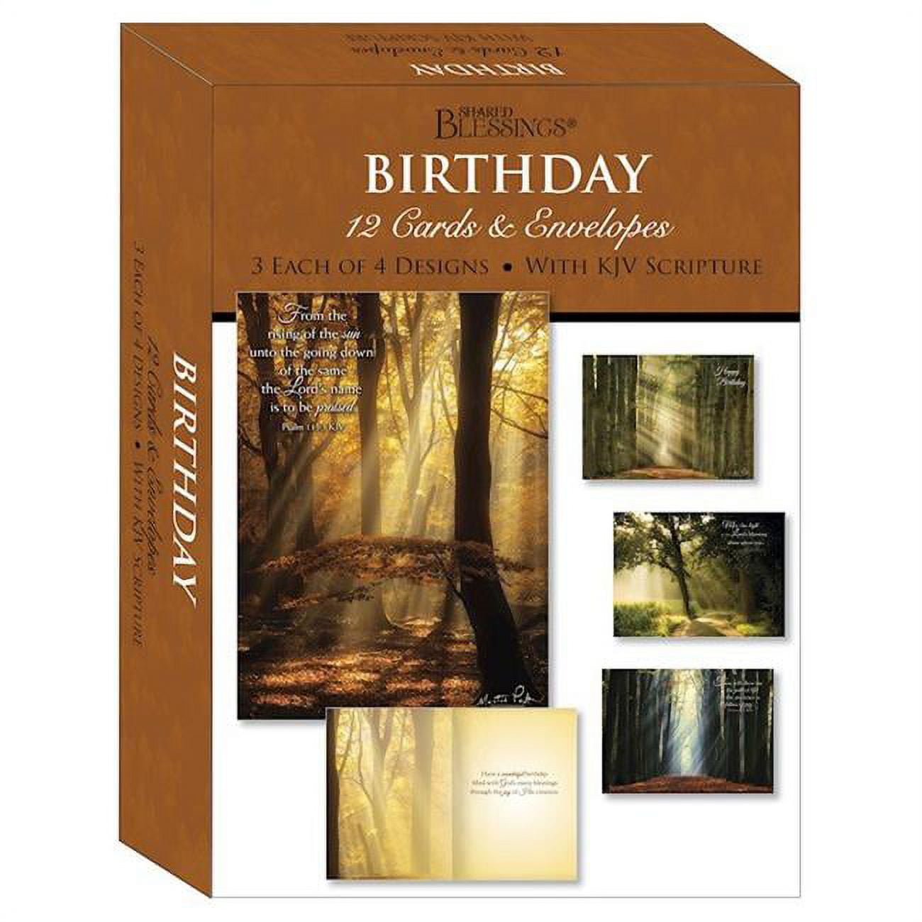 Picture of Crown Point Graphics 272436 Shared Blessings-Birthday Rays of Light Card-Boxed - Box of 12