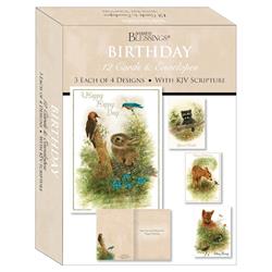 Picture of Crown Point Graphics 272439 Shared Blessings-Birthday Wildlife Card-Boxed - Box of 12