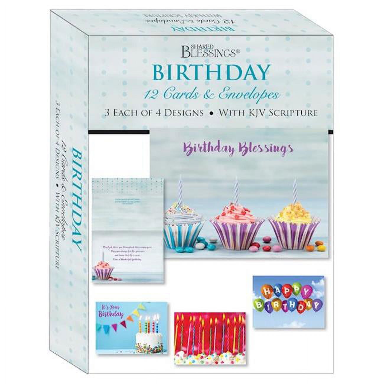 Picture of Crown Point Graphics 27243X Shared Blessings-Birthday Lets Celebrate Card-Boxed - Box of 12