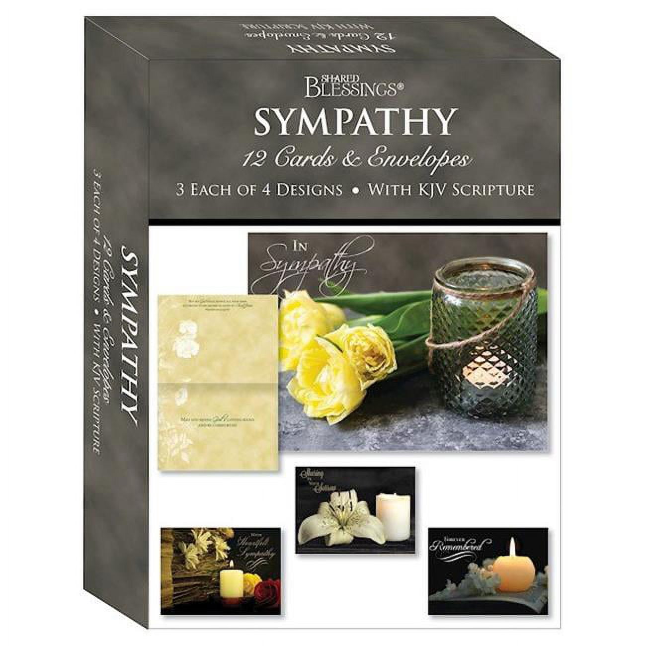 Picture of Crown Point Graphics 272446 Shared Blessings-Sympathy Candles Card-Boxed - Box of 12