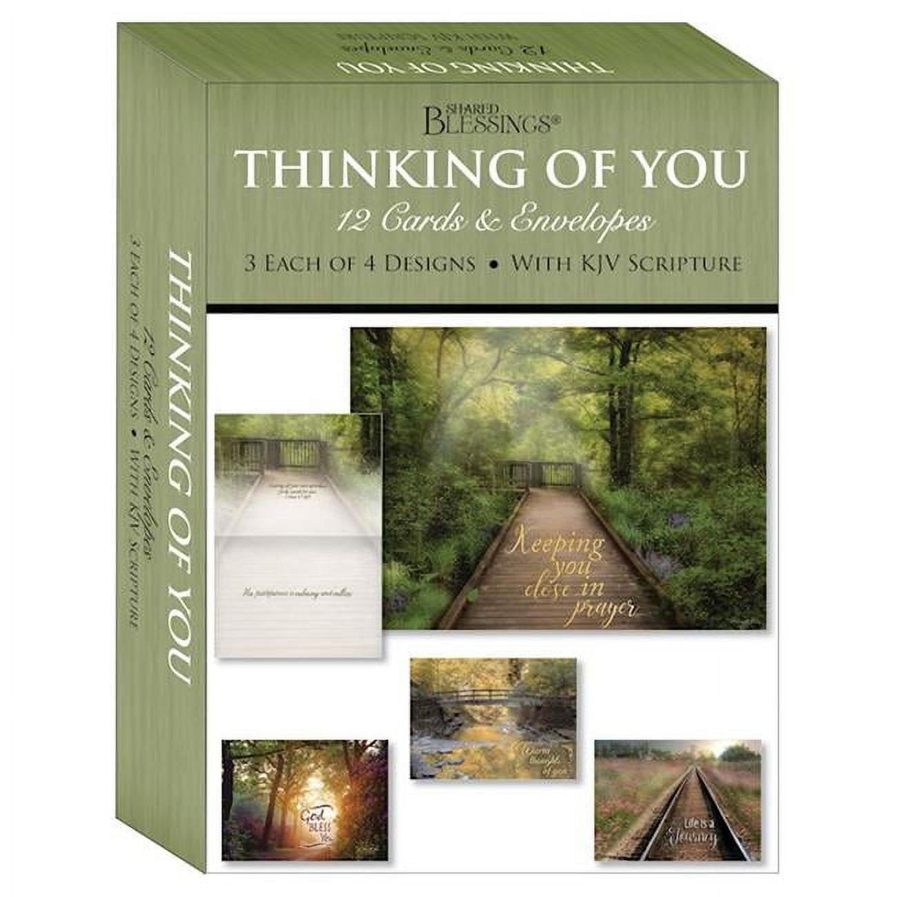 Picture of Crown Point Graphics 272449 Shared Blessings-Thinking of You Peaceful Paths Card-Boxed - Box of 12