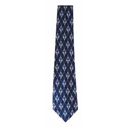 081365 Diamond Cross Polyester Tie, Navy