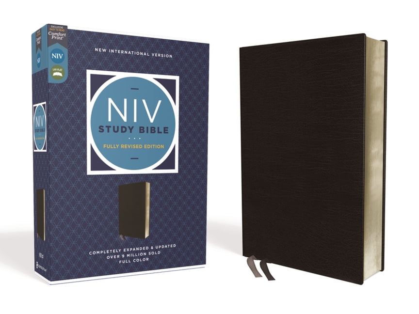 150473 NIV Study Bible - Black Bonded Leather -  Zondervan