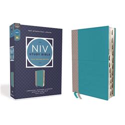 150485 NIV Study Bible - Teal & Gray Leathersoft -  Zondervan