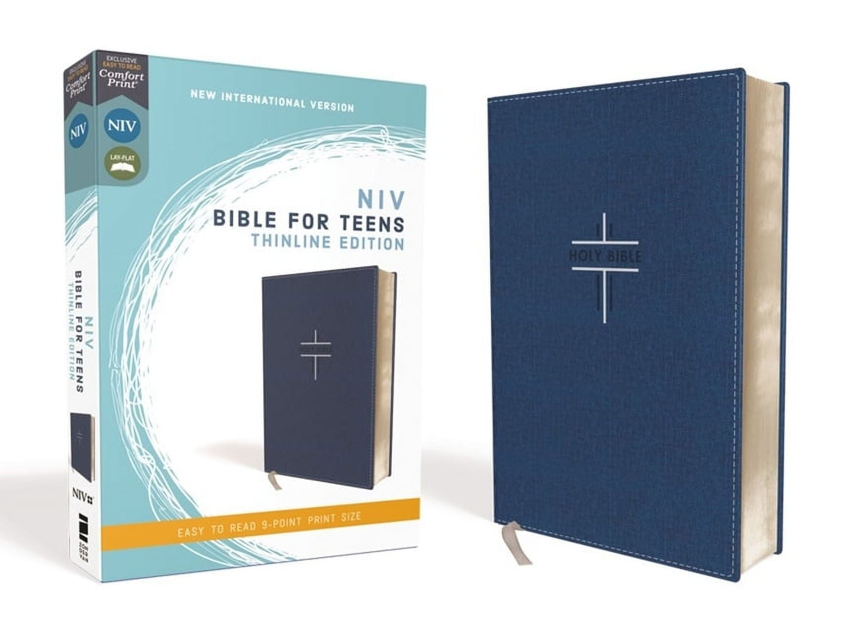 150496 NIV Thinline Bible for Teens - Blue Leathersoft