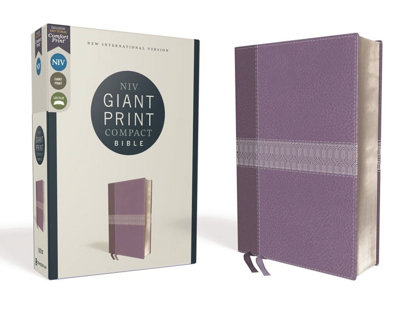 NIV Giant Print Compact Bible - Purple Leathersoft