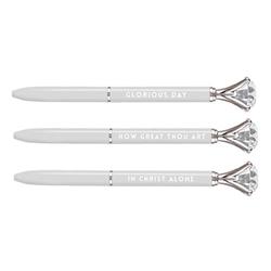 Picture of CB Gift 20913X Pen - Gem-Grey with Assorted Phrases