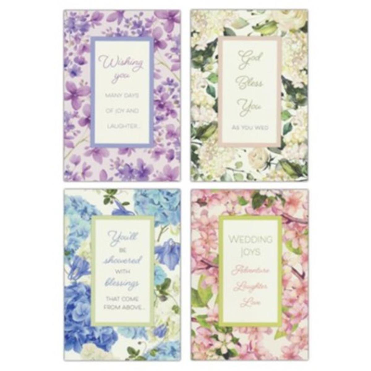 21704X Boxed - Card Wedding-Floral - Box of 12
