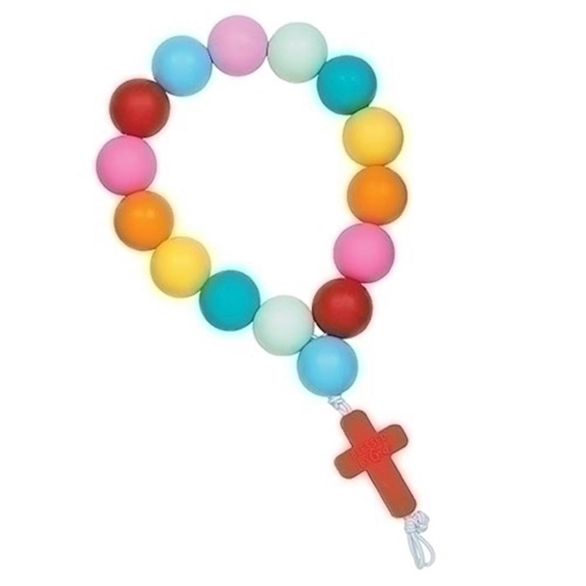 23463X 6.5 in. Bracelet - Blessing Beads & Blessed by God - Silicone