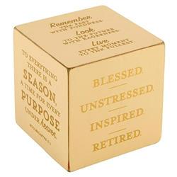 Picture of CB Gift 247480 2.5 in. Square Quote Cube - Retirement Home Decor