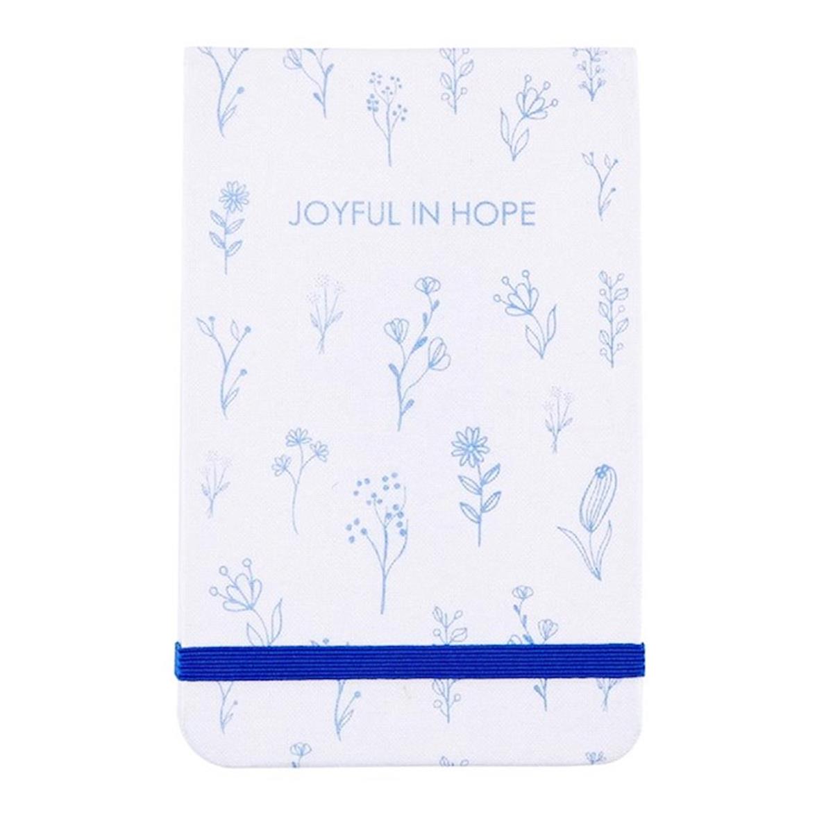 Picture of CB Gift 256149 3.5 x 5.5 in. Linen Notepad - Joyful in Hope - Hardcover with Elastic Closure