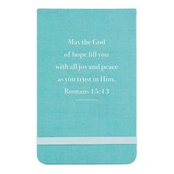 Picture of CB Gift 256152 3.5 x 5.5 in. Linen Notepad - Romans 15-13 - Hardcover with Elastic Closure