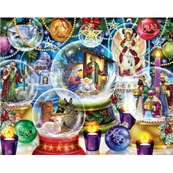 Picture of Vermont Christmas Company 256163 Medium Advent Calendar - Nativity Snow Globes