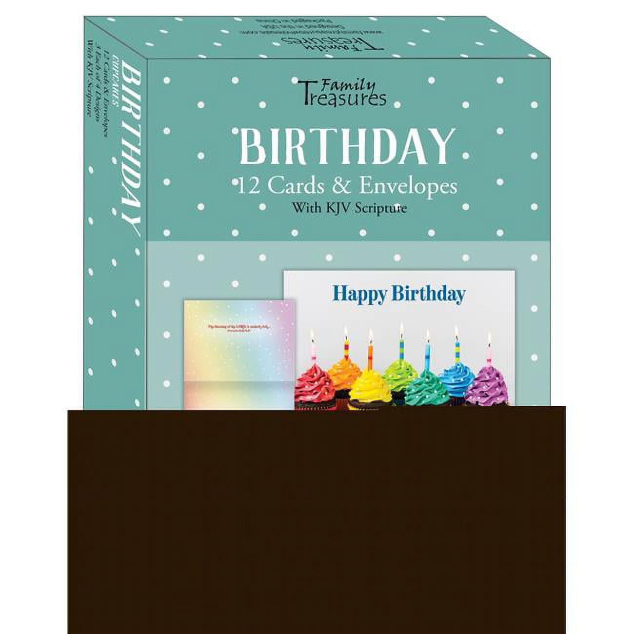 Boxed - Card Birthday-Cupcakes - Box of 12
