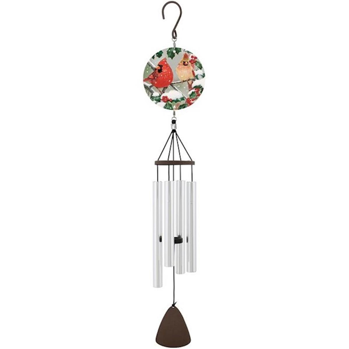 Picture of Carson Home Accents 256581 27 in. Cardinals In Holly Wind Chime