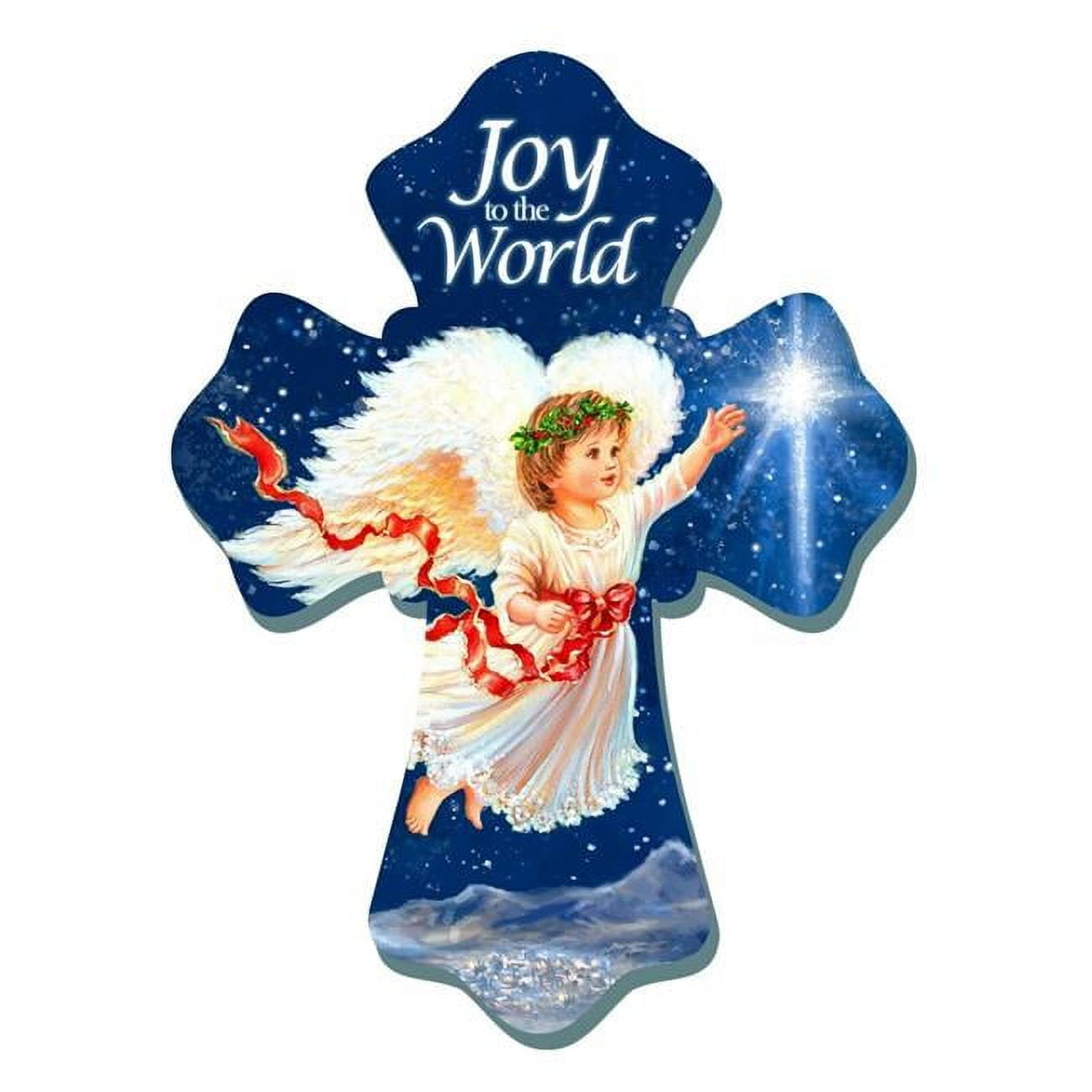 Glow Decor  6 x 8 in. Wall Cross - Angel & Joy to the World