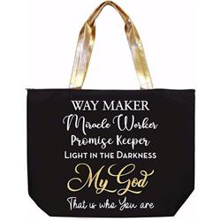 Picture of African American Expressions 263053 20 x 15 in. Waymaker Canvas Handbag, Black
