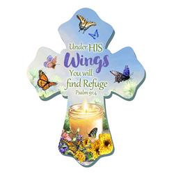 6 x 8 in. Wall Cross - Under His Wings