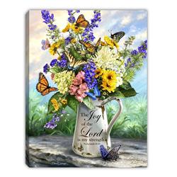 Glow Decor 264200 8 x 6 in. Mini Canvas - Joy of The Lord - LED Tabletop with Timer
