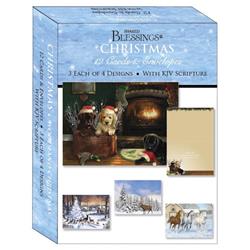 Picture of Crown Point Graphics 265313 Boxed - Card Shared Blessings-Christmas-Assorted & Woodland Christmas