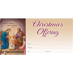 Picture of Hermitage Art 265988 Offering Envelope - Unto Us A Child is Born Unto Us A Son is Given - Isaiah 9 - 6 - Pack of 100