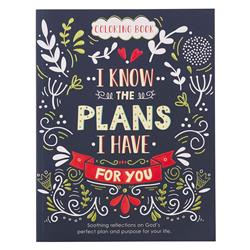 Picture of Christian Art Gifts 245235 11 x 8.5 x 0.4 in. I Know the Plans I Have for You Adult Coloring Book