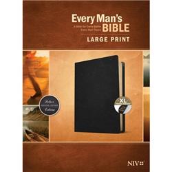 262800 NIV Every Mans Bible, Black Genuine Leather Indexed -  Tyndale House Publishers