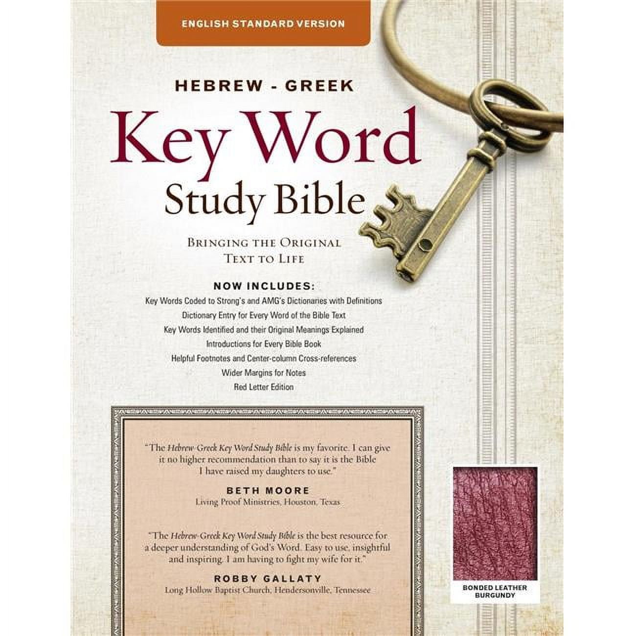 ESV Hebrew-Greek Key Word Study Bible, Burgundy Bonded Leather