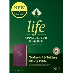 NLT Life Application Study Bible, Purple Leatherlike Indexed