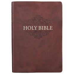 KJV Super Giant Print Bible - Brown LuxLeather