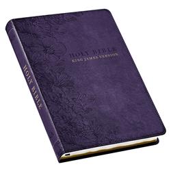 21936X Kjv Print Thinline Bible, Purple - Faux Leather - Large