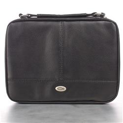 Bible Cover - Two Fold Organizer - Luxleather, Black - Extra Large