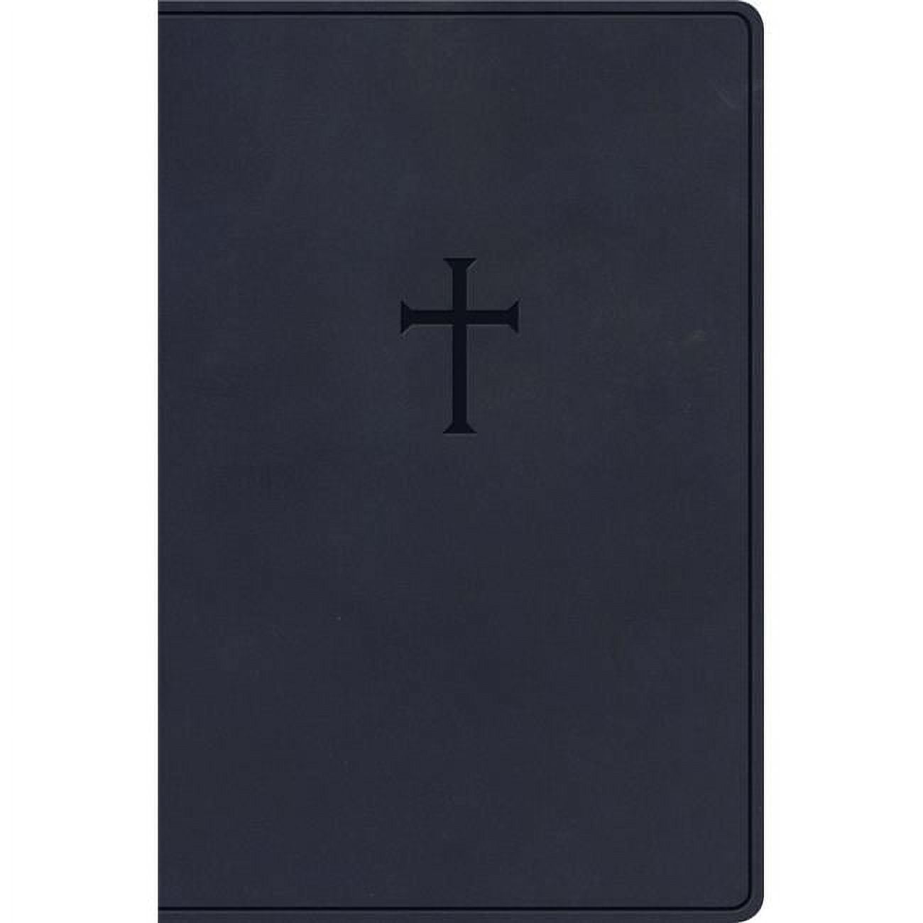 Picture of B&H Publishing 169239 CSB Everyday Study Bible - Navy Cross Leather Touch