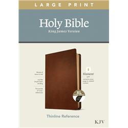 244521 KJV Large Print Thinline Reference Bible - Filament Enabled Edition, Brown