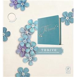 NLT Thrive Bible with Rose Gold Hardcover, Teal Blue