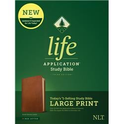 159658 NLT Life Application Study Bible, Brown Genuine Leather