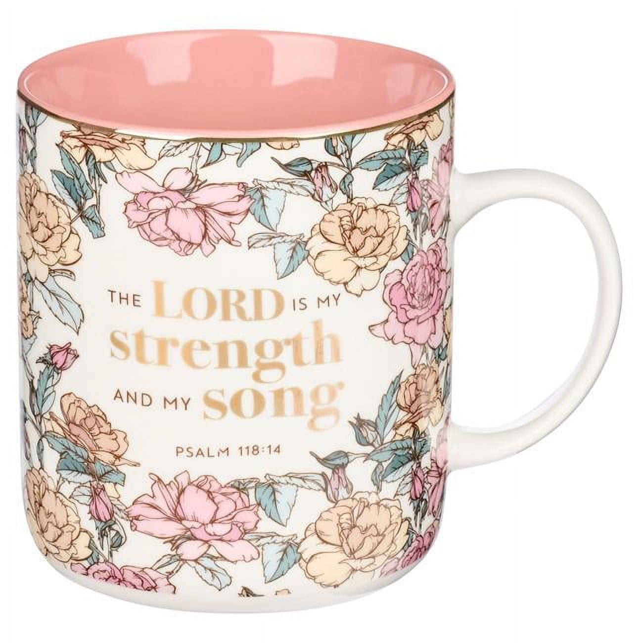 Picture of Christian Art Gifts 21832X 14 oz Ceramic Coffee Mug, The Lord Is My Strength & My Song