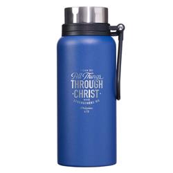 Picture of Christian Art Gifts 255561 34 oz Stainless Water Bottle&#44; All Things Through Christ Phil 4-13