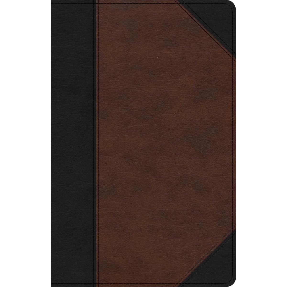 KJV Large Print Personal Size Reference Bible, Black & Brown LeatherTouch