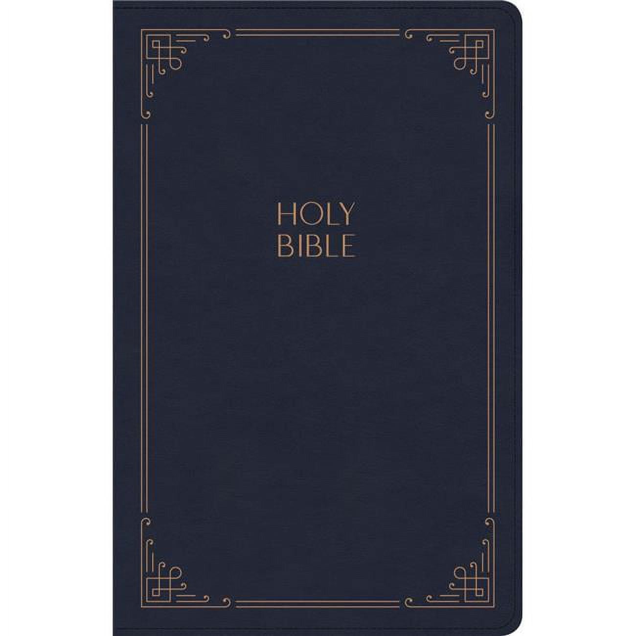 KJV Large Print Personal Size Reference Bible, Navy LeatherTouch Indexed