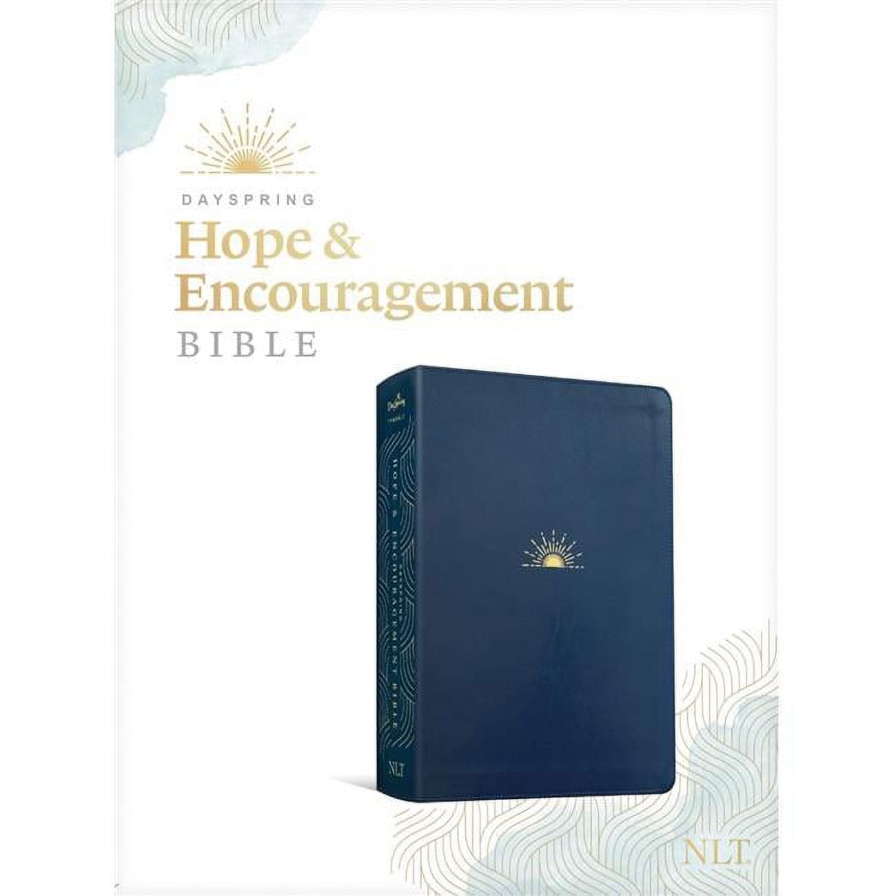 NLT Dayspring Hope & Encouragement Bible, Navy Blue LeatherLike