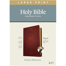 24451X KJV Large Print Thinline Reference Bible & Filament Enabled Edition, Burgundy