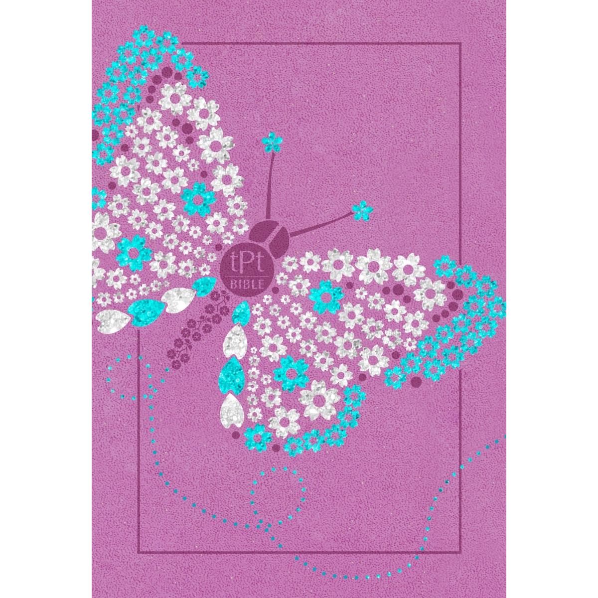The Passion Translation New Testament with Psalms, Proverbs & Song of Songs, Pink Butterly Imit